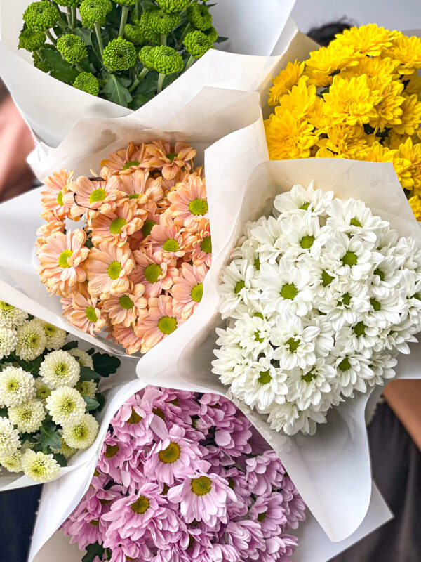 Chrysanthemum flower bouquets at Poco Posy