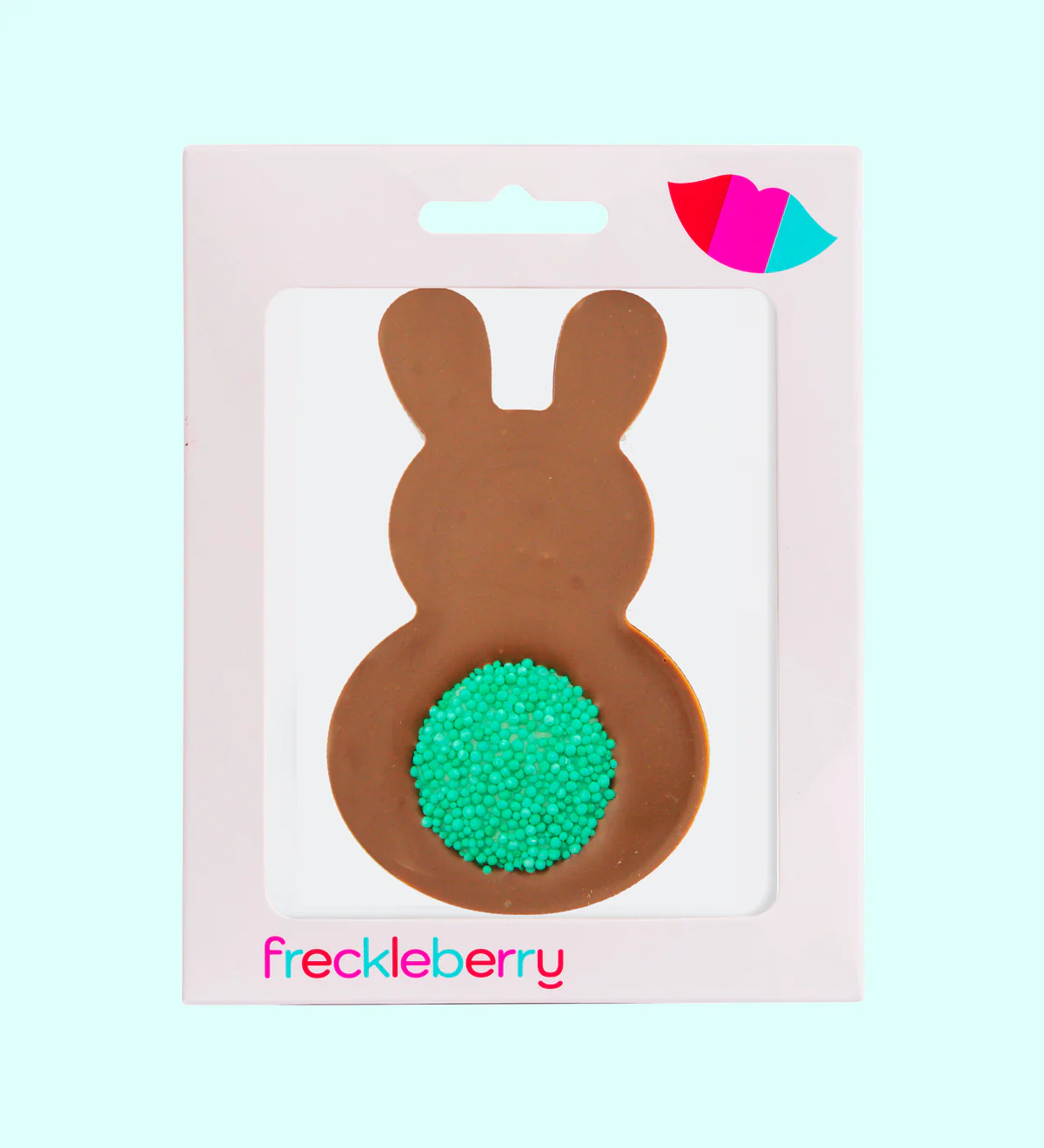 Chocolate_Bunny_with_coloured_Freckle_Tail_I_Freckleberry_-_Milk_Chocolate_with_Green_Freckle_Tail_-_Box