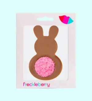 Pink Tailed Chocolate Bunny