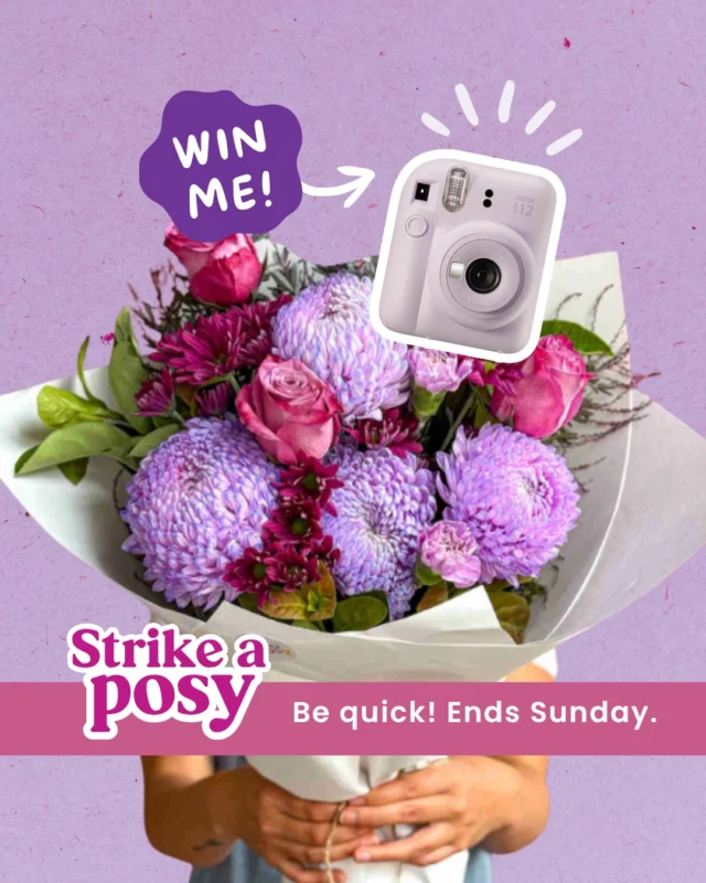 Have you taken a selfie with your Poco Posy yet? 📸

There are just 2 days to go for your chance to score one of FIVE Instax Instant Cameras to celebrate National Selfie Day

Entering is easy…
💐 Snap a selfie with your Poco Posy
📱 Follow and tag us on Instagram @pocoposy

That’s it! Winners announced 23 June.

Open to Australian residents only and not endorsed, sponsored, administered or associated with Instagram. Promotion runs 16/06/25- 22/06/25. One camera per winner. Total prize value $595. Five winners chosen at random on 23/06/25 and announced on our Instagram page @pocyposy